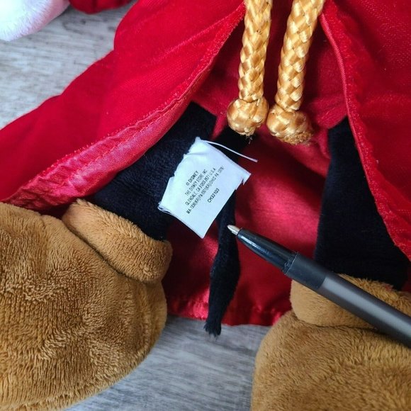 The Disney Store Sorcerer Mickey Mouse Plush Fantasia Blue Hat Red Cloak 22" Tal - Picture 4 of 11